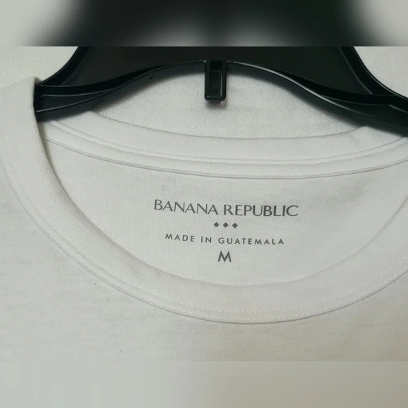 Banana Republic White Short Sleeve Rainbow Logo‎ Casual Summer Tee Size M - Picture 2 of 5